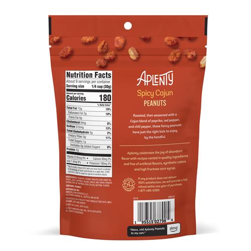 Aplenty Spicy Cajun Peanuts, 10 Oz