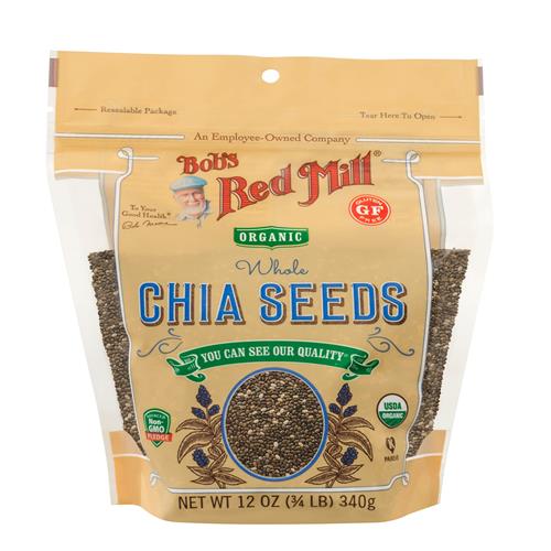 Bobs Red Mill Organic Chia Seed, 12Oz (Pack Of 1) - Non Gmo, Vegan, Keto Friendly, Paleo Friendly, Kosher