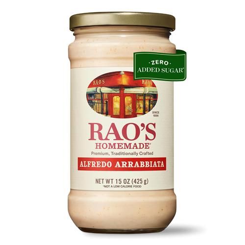 Raos Homemade Alfredo Arrabbiata Sauce, 15 Oz, Pasta Sauce, Premium Quality Blend Of Parmesan & Romano Cheese, Rich And Creamy With A Kick Of Heat