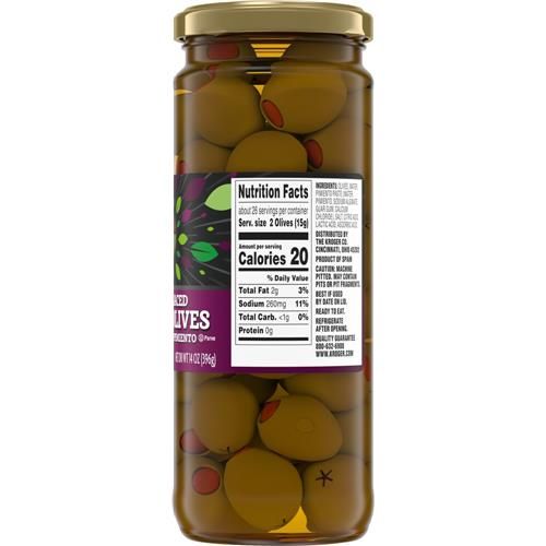 Kroger Queen Olives Stuffed with Pimiento 14 oz