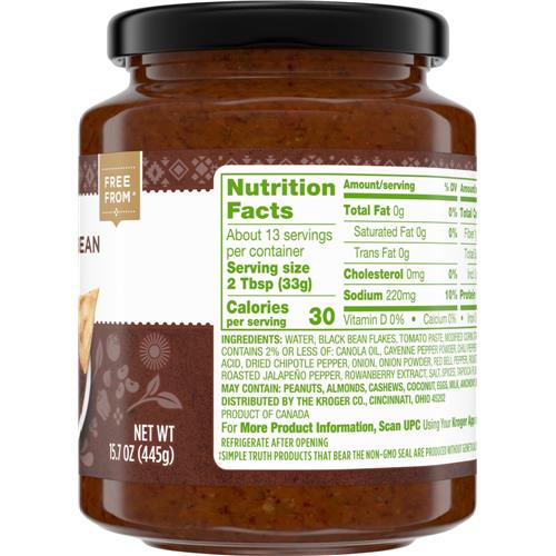 Simple Truth Black Bean Dip 15.7 oz