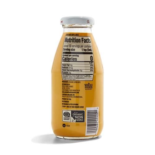 Whole Foods Market, Organic Lemon Juice, 10 Fz