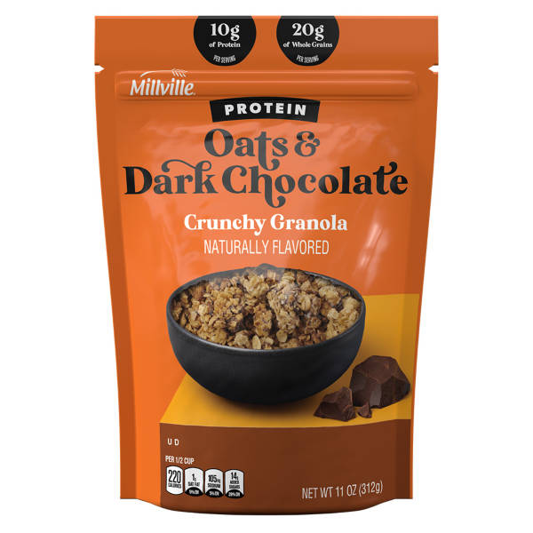 Millville Oats n Dark Chocolate Protein Crunchy Granola, 11 oz