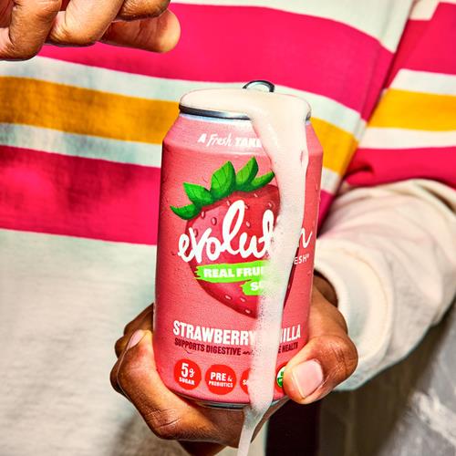 Evolution Fresh Organic Strawberry Vanilla Fruit Soda, 12 Fz