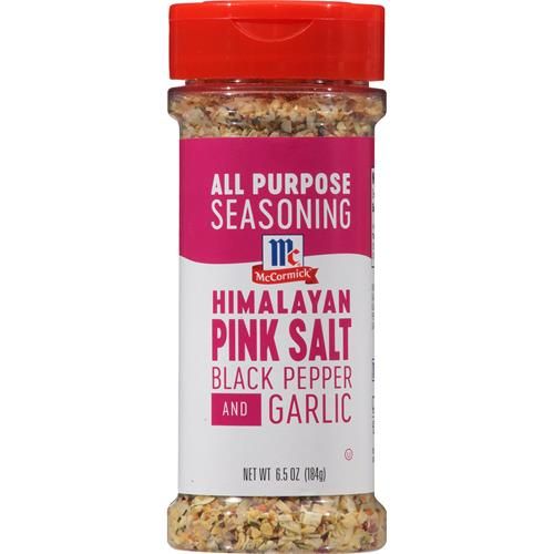 Mccormick Himalayan Pink Salt With Black Pepper And Garlic All Purpose Seasoning, 6.5 Oz
