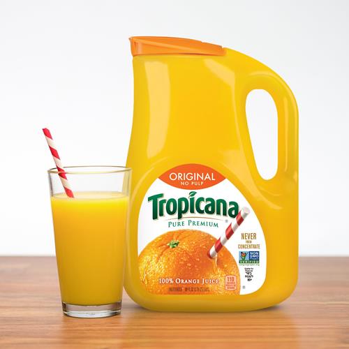 Tropicana Pure Premium 100% Orange Juice Original, No Pulp, Single Serve, 89 Fl Oz Bottle
