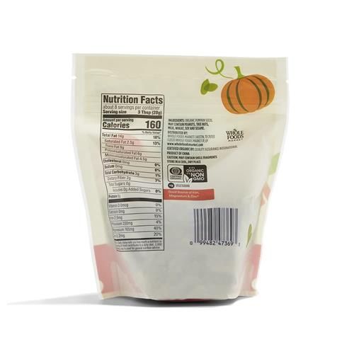 Whole Foods Market Organic Pumpkin Seeds, 8 Ounce