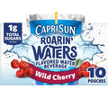 Capri Sun Roarin Waters Wild Cherry Flavored With Other Natural Flavor Water Beverage, 10 Ct Box, 6 Fl Oz Drink Pouches