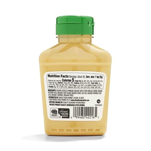 Whole Foods Market Organic Honey Mustard, 8 Ounce