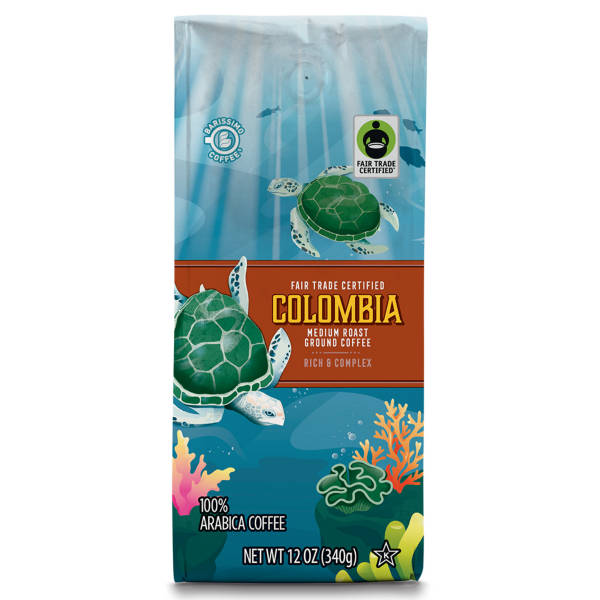 Barissimo Fair Trade Single Origin Colombia Medium Roast Ground Coffee, 12 oz