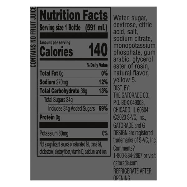 Gatorade Lemon Lime - 20 fl oz