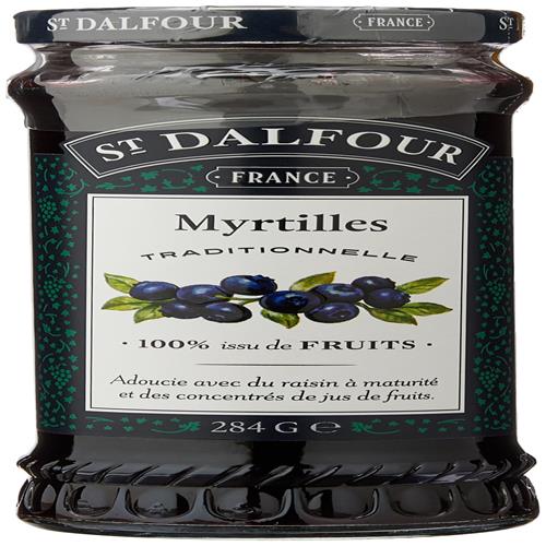 St. Dalfour Blueberry Fruit Spread - 10Oz - 100% From Fruit, No Artificial Ingredients, Non-Gmo, No Cane Sugars, All Natural, Made In France