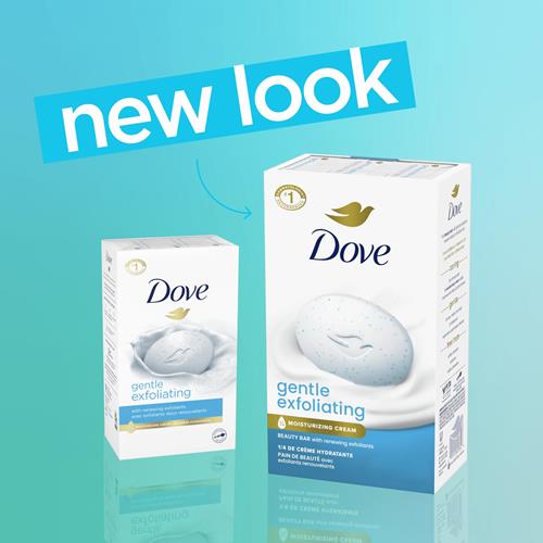 Dove Beauty Bar Gentle Exfoliating With Mild Cleanser 6 Bars More Moisturizing Than Bar Soap For Softer And Smoother Skin 3.75 Oz