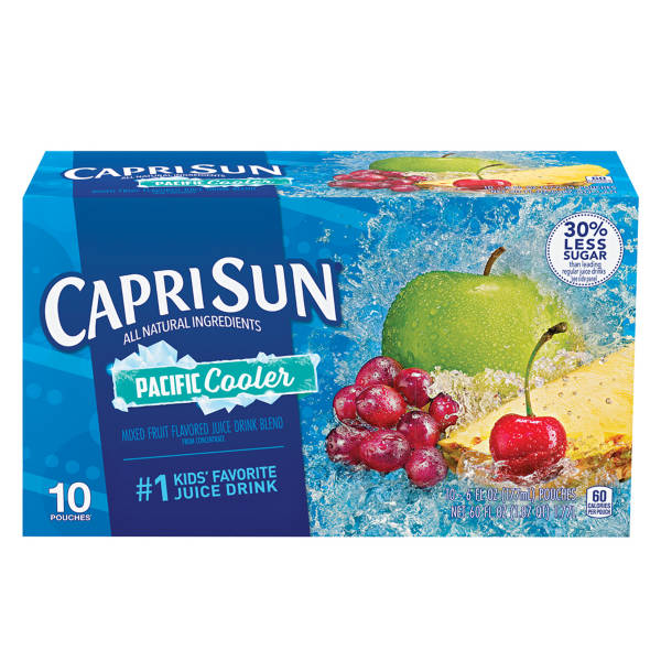Capri Sun Pacific Cooler Mixed Flavored Juice Pouches, 6 fl oz, 10 count