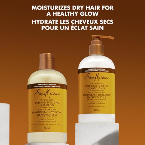 Sheamoisture Shampoo Deep Moisturizing For Dry, Damaged Or Transitioning Hair Raw Shea Butter Sulfate-Free 13Oz