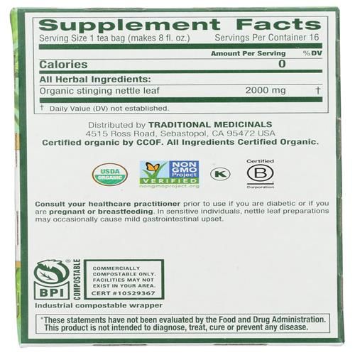 Traditional Medicinals, Organic Nettle Leaf 1.13 Oz (16 Bags)