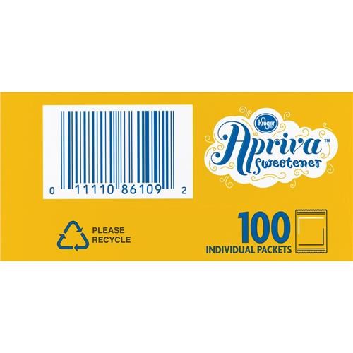 Kroger Apriva Zero Calorie Sweetener with Sucralose 100 ct