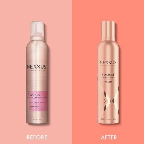 Nexxus Volumizing Foam Hair Mousse, Volume Volumizing Mousse, Hair Styling Mousse, Pink, 10.6 Ounce (Pack Of 1)
