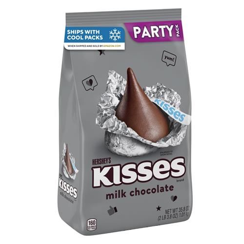 Hersheys Kisses Milk Chocolate Candy Party Pack, 35.8 Oz