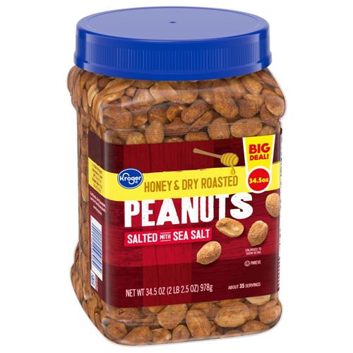 Kroger Salted Honey & Dry Roasted Peanuts 34.5 oz