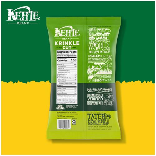 Kettle Brand Potato Chips Krinkle Cut Dill Pickle, 7.5 Oz