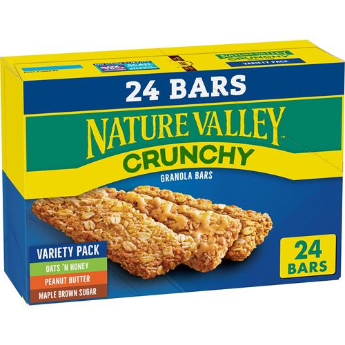 Nature Valley Crunchy Granola Bars, Variety Pack, 24 Bars, 17.88 Oz (12 Pouches)