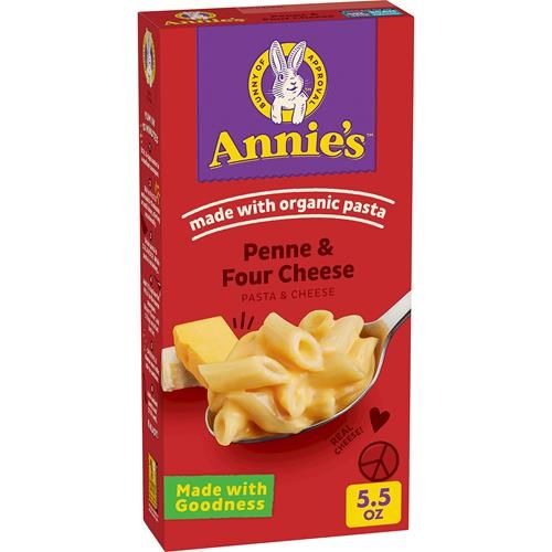 Annie’S Four Cheese Penne Macaroni And Cheese Dinner With Organic Pasta, 5.5 Oz