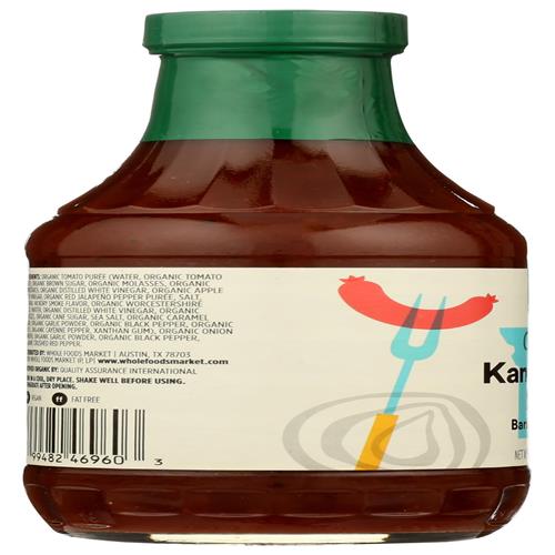 Whole Foods Market, Bbq Sauce Kansas City Organic, 18 Ounce