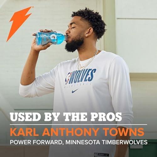 Gatorade Thirst Quencher Sports Drink, Cool Blue, 20Oz Bottles, 8 Pack, Electrolytes For Rehydration