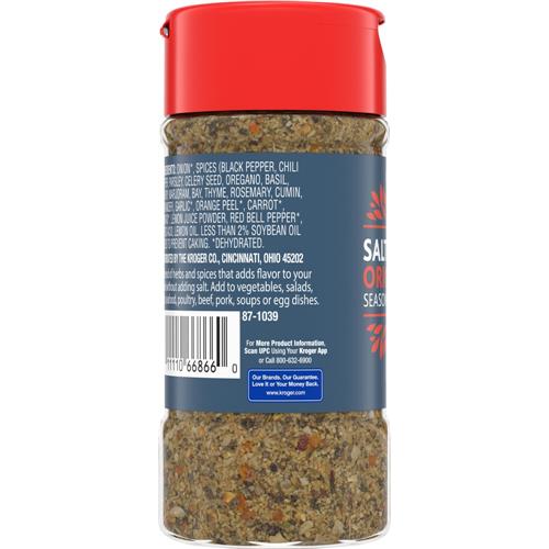 Kroger Salt Free Zesty Blend Original Seasoning 2.5 oz