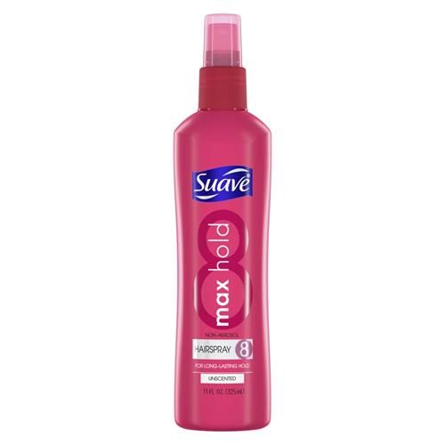 Suave Non Aerosol Spray Maximum Hold Unscented Hairspray, 11 Oz