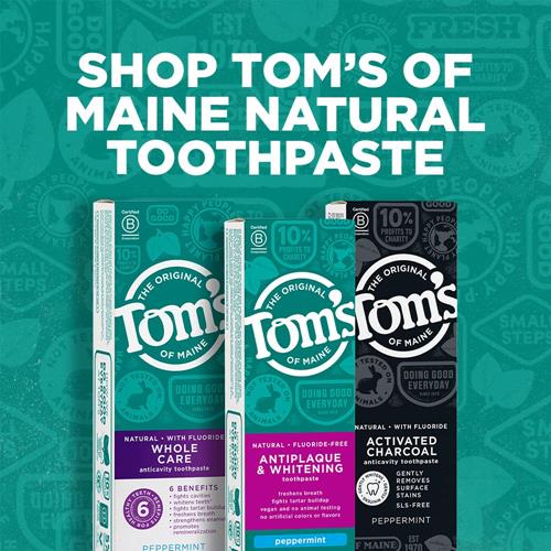 Toms Of Maine Whole Care Natural Toothpaste With Fluoride, Peppermint, 4 Oz.