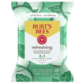 Burts Bees Refreshing Facial Towelettes With Cucumber And Mint, Pre-Moistened Towelettes For All Skin Types, 99 Percent Natural Origin Skin Care, 30 Ct. Package
