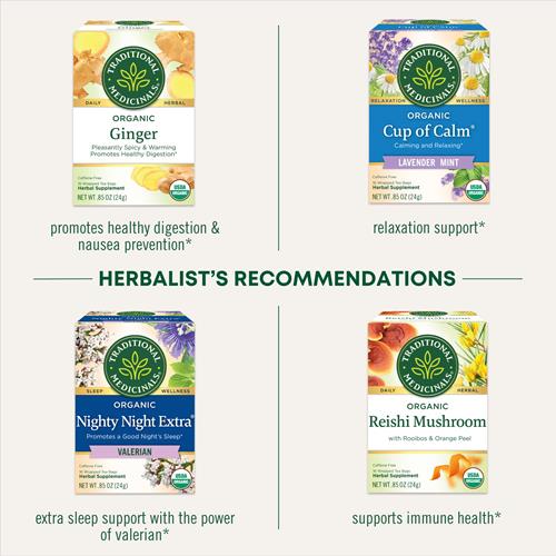 Traditional Medicinals Organic Lemon Balm Herbal Tea, Calming And Supports Digestion, (Pack Of 1) - 16 Tea Bags