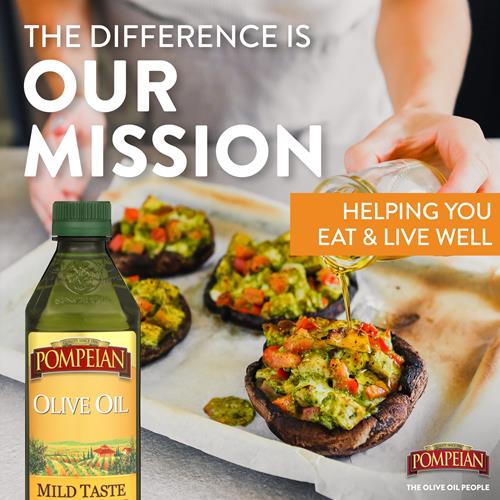 Pompeian Mild Taste Olive Oil, Perfect For Roasting & Sauteing, Naturally Gluten-Free, Non-Allergenic, Non-Gmo, 16 Fl. Oz.