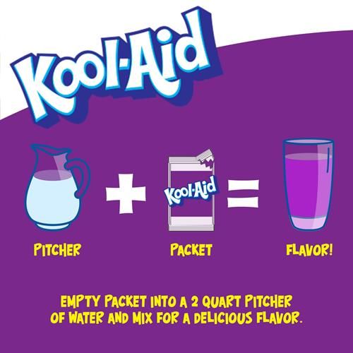 Kool-Aid Unsweetened Grape Powdered Drink Mix, 0.14 Oz. Packet