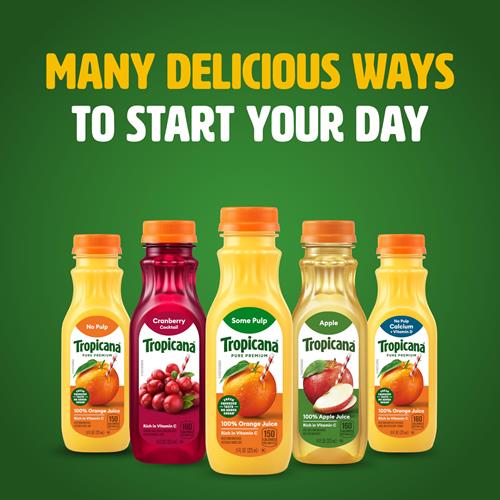 Tropicana Pure Premium 100% Orange Juice Original, Some Pulp, Single Serve, 11 Fl Oz Bottle