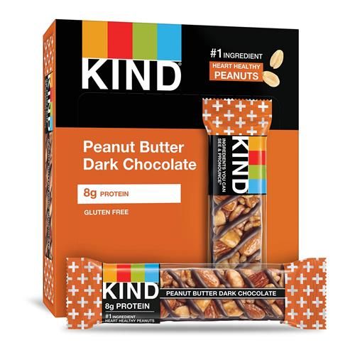 Kind Nut Bars, Peanut Butter Dark Chocolate, Healthy Snacks, Gluten Free, 8G Protein, 6 Count
