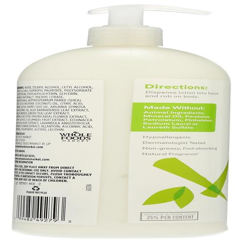 Whole Foods Market Maximum Moisture Lotion, Aloe & White Tea, 32 Fl Oz