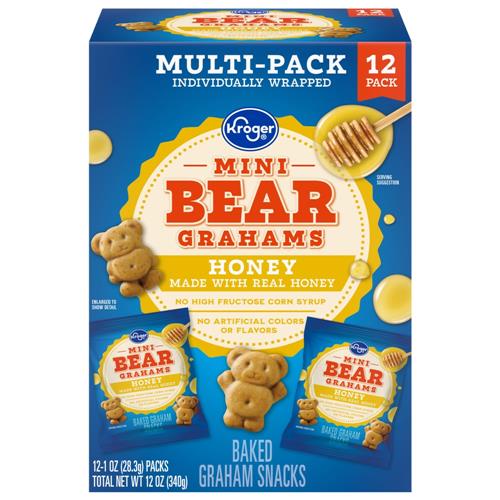 Kroger Mini Honey Bear Grahams Multipack 12 ct / 1 oz