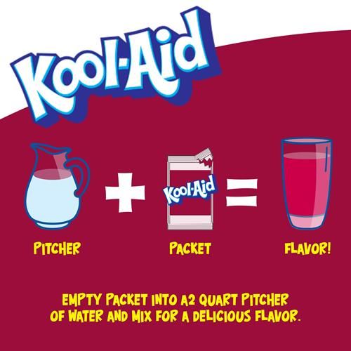 Kool-Aid Unsweetened Black Cherry Powdered Soft Drink Mix, 0.13 Oz Packet