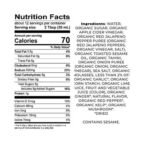 Oceans Halo Organic Tangy Thai Dressing & Marinade, 12 Fz