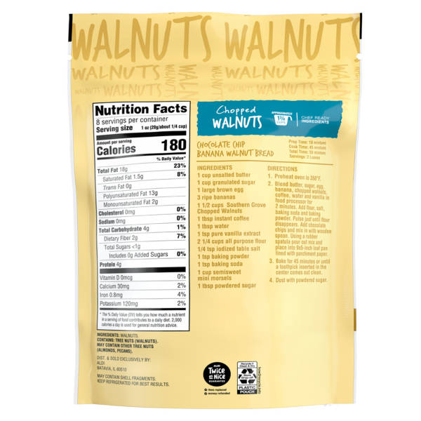 Southern Grove Chopped  Walnuts, 8 oz