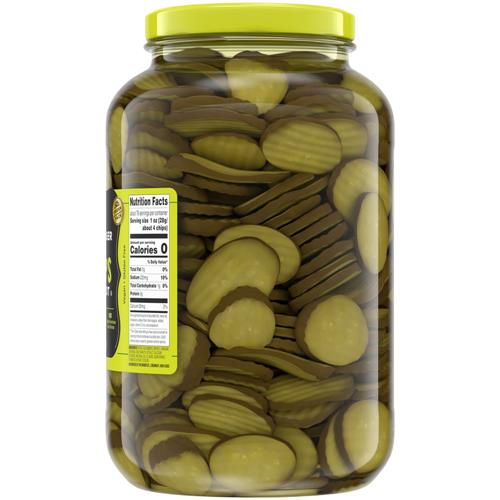 Kroger Oval Cut Hamburger Dill Pickle Chips 1 gal