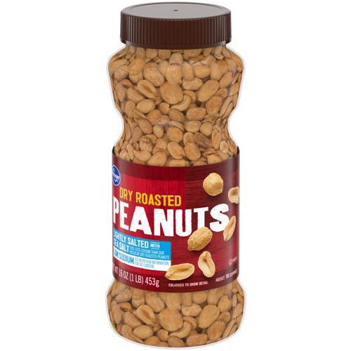 Kroger Dry Roasted Lightly Salted Peanuts 16 oz
