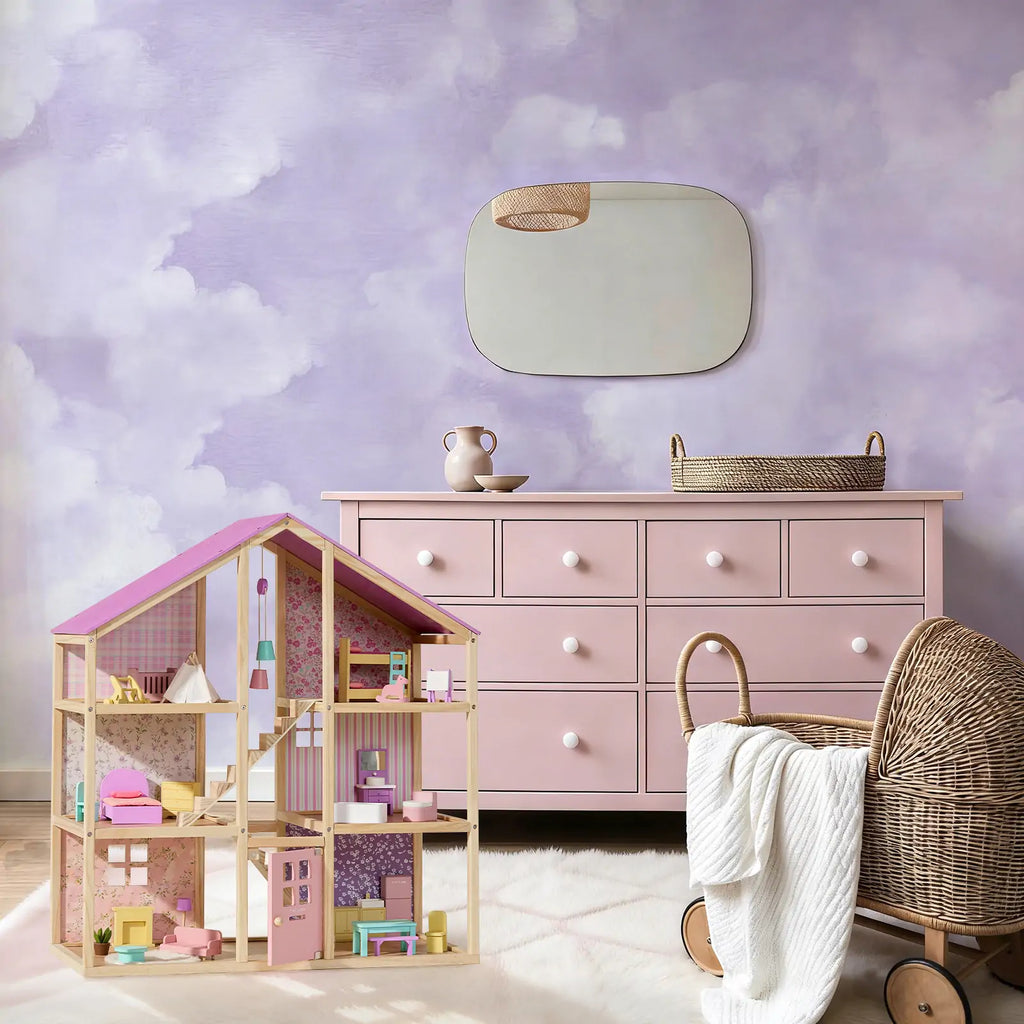 Tiny Land® Sweetwood Unicorn Dollhouse & Wooden Dollhouse Dolls