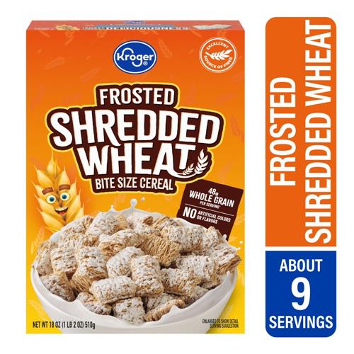 Kroger Bite Size Frosted Shredded Wheat Cereal 18 oz