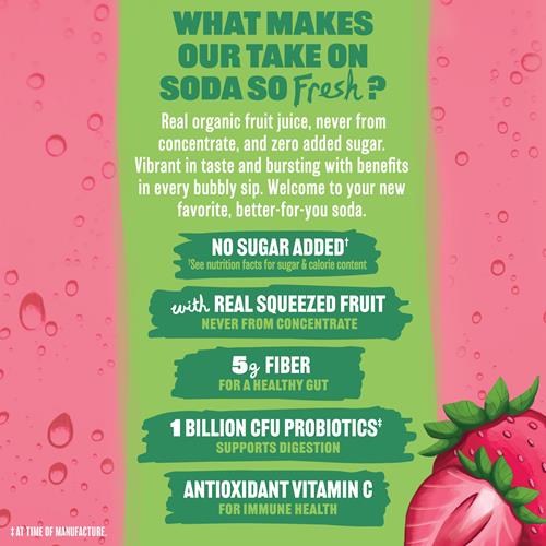 Evolution Fresh Organic Strawberry Vanilla Fruit Soda, 12 Fz