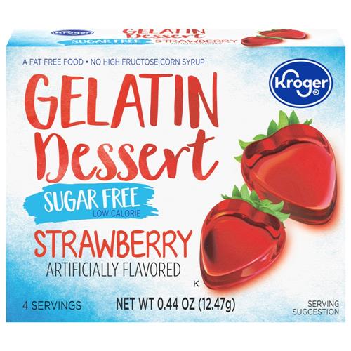 Kroger Sugar Free Strawberry Gelatin Dessert Mix 0.44 oz