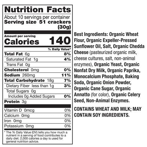 Annies Organic Cheddar Bunnies Original Baked Snack Crackers, 11.25 Oz